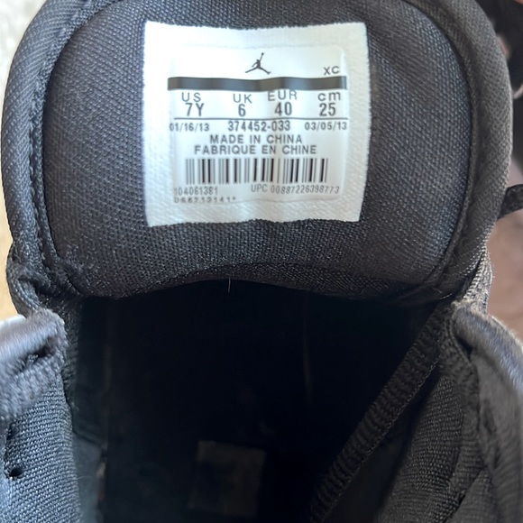 Nike Air Jordan Flight 1 Black Gray White Sz7Y - Picture 5 of 6